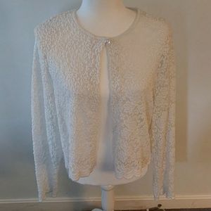 🍀 BEAUTIFUL White Lace Sweater